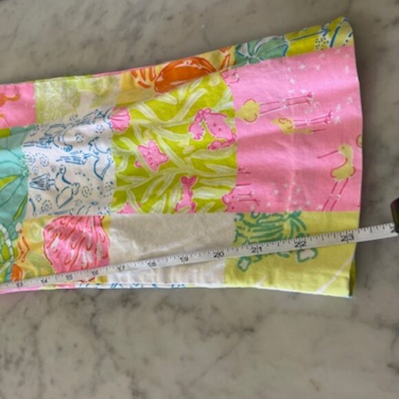 LILLY PULITZER Patchwork Print White Label Pants 8 - Picture 15 of 16
